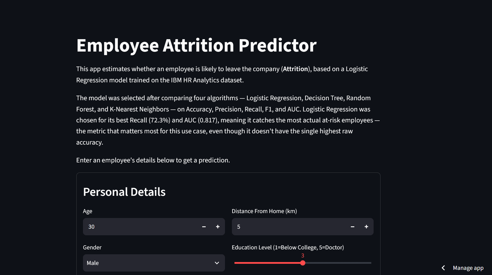 Employee Attrition Prediction